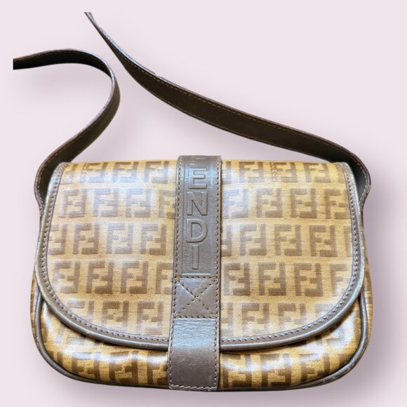 Authentic Fendi Vintage Zucca Crossbody Bag – Coated Canvas - Picture 2 of 7